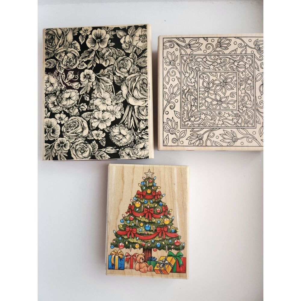 3 Large Background Stamps B26